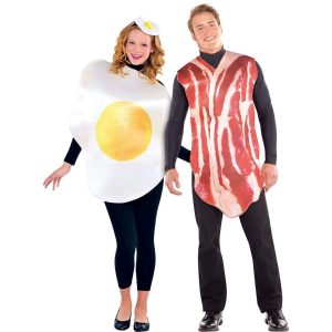 disfraz pareja huevo bacon