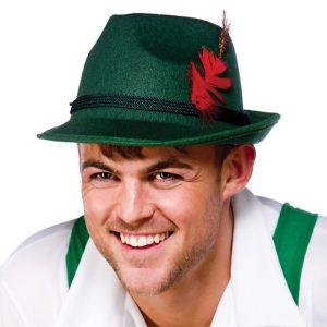 sombrero bavaro con pluma